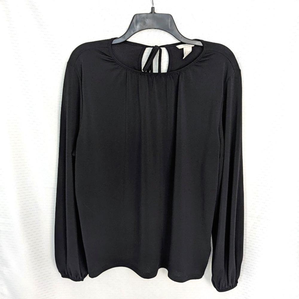 H&M Flowy Blouse | Women's Top | Black | Size Medium